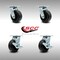 Service Caster 5 Inch Stainless Steel Polyolefin Swivel Caster Set with Ball Bearings 2 Brakes SCC-SS30S520-POB-2-TLB-2 - alternate 2
